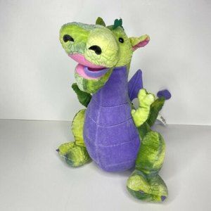 Dragon Musical Plush Wind Up Stuffed Animal Plush Creations Inc Green Rare 13"